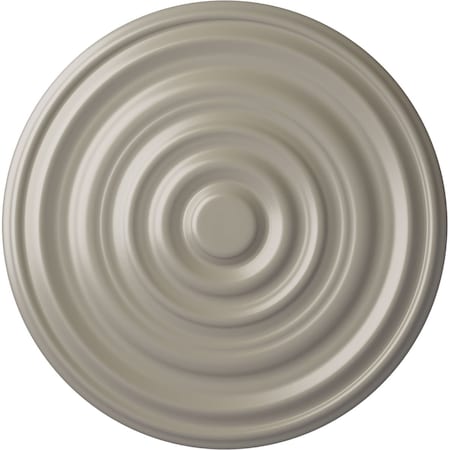 Ekena Millwork Carton Ceiling Medallion (For Canopies up to 3 3/4"), Hand-Painted Pearl White, 17 3/4"OD x 1 3/8"P CM18CAPWS